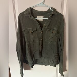 Aeropostale Green Button-Up Shirt